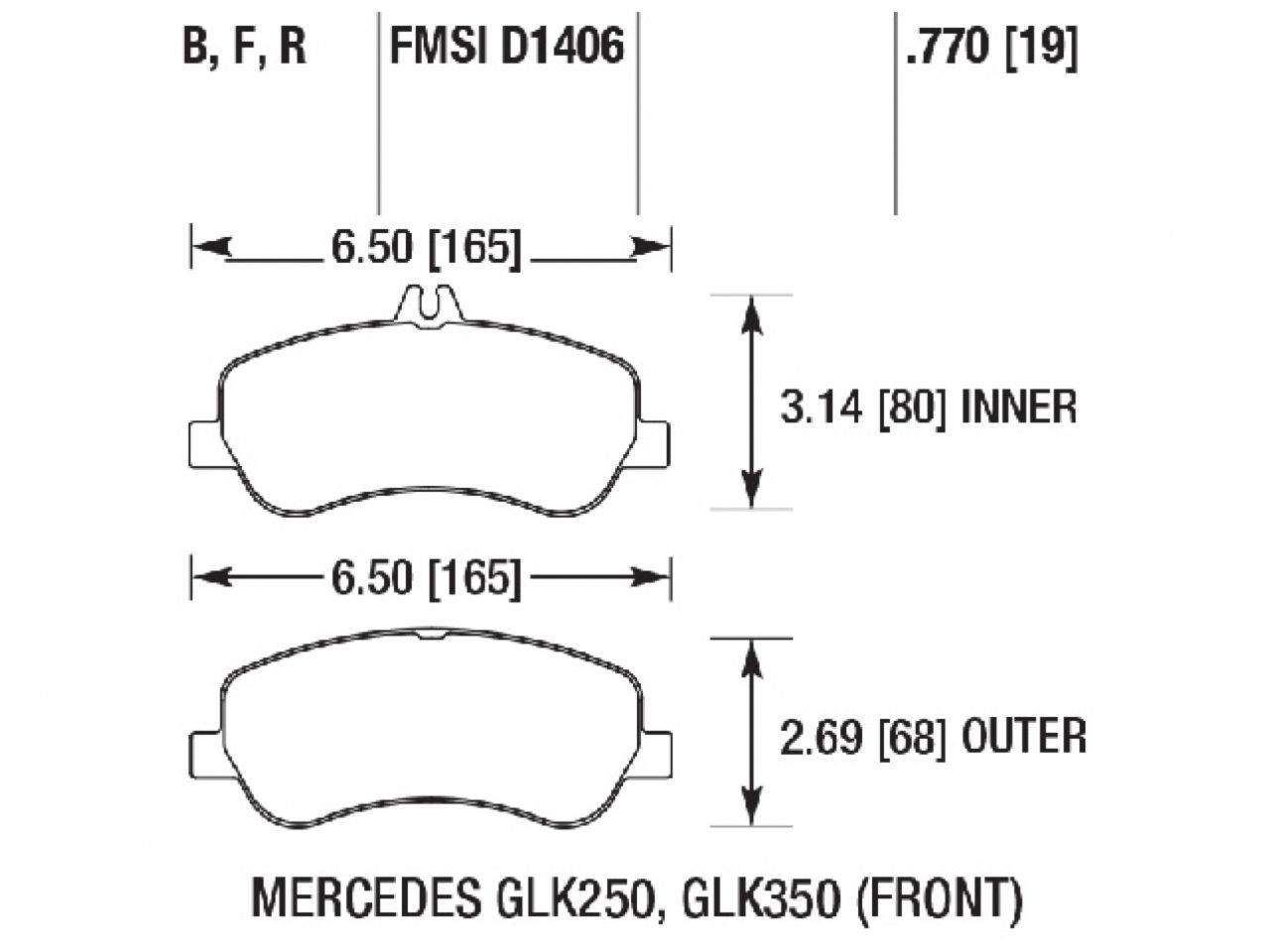 Hawk Brake Pads HB756B.770 Item Image