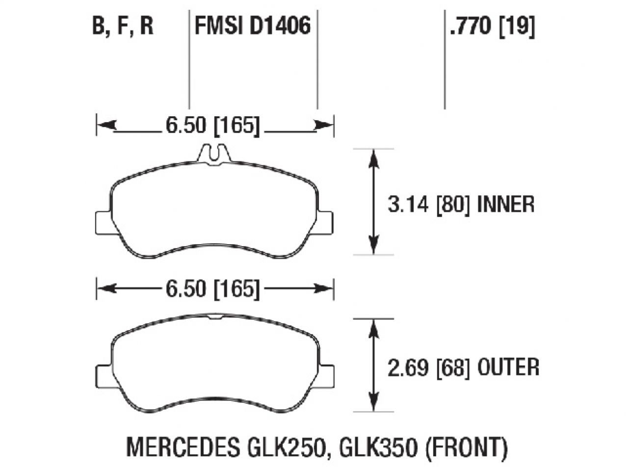 Hawk Brake Pads HB756F.770 Item Image