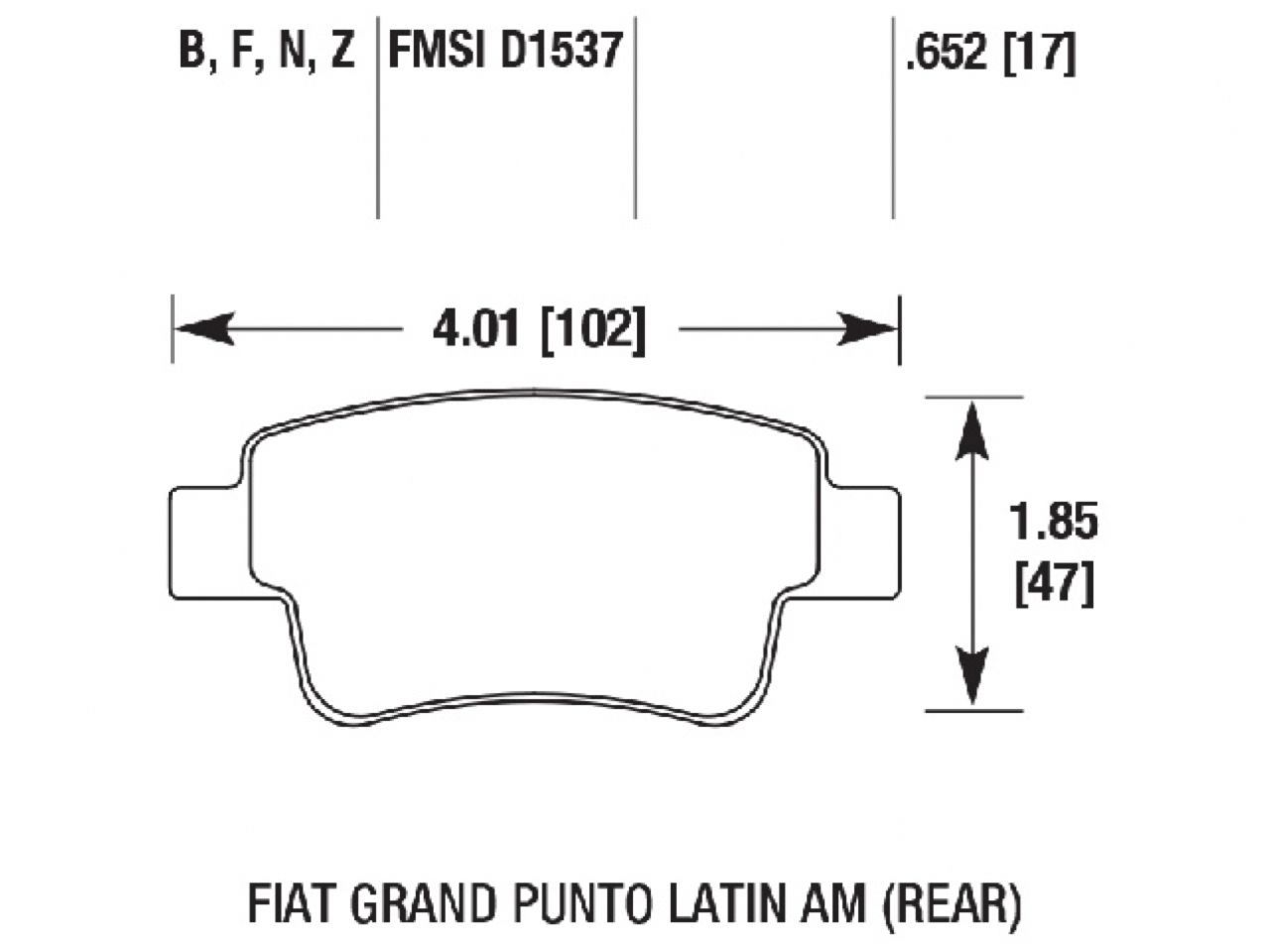 Hawk Brake Pads HB758B.652 Item Image