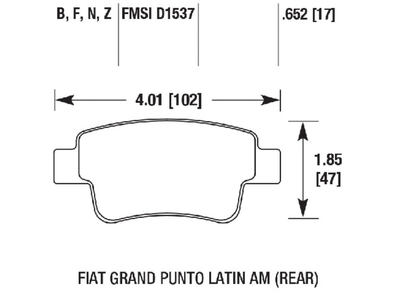 Hawk Brake Pads HB758Z.652 Item Image