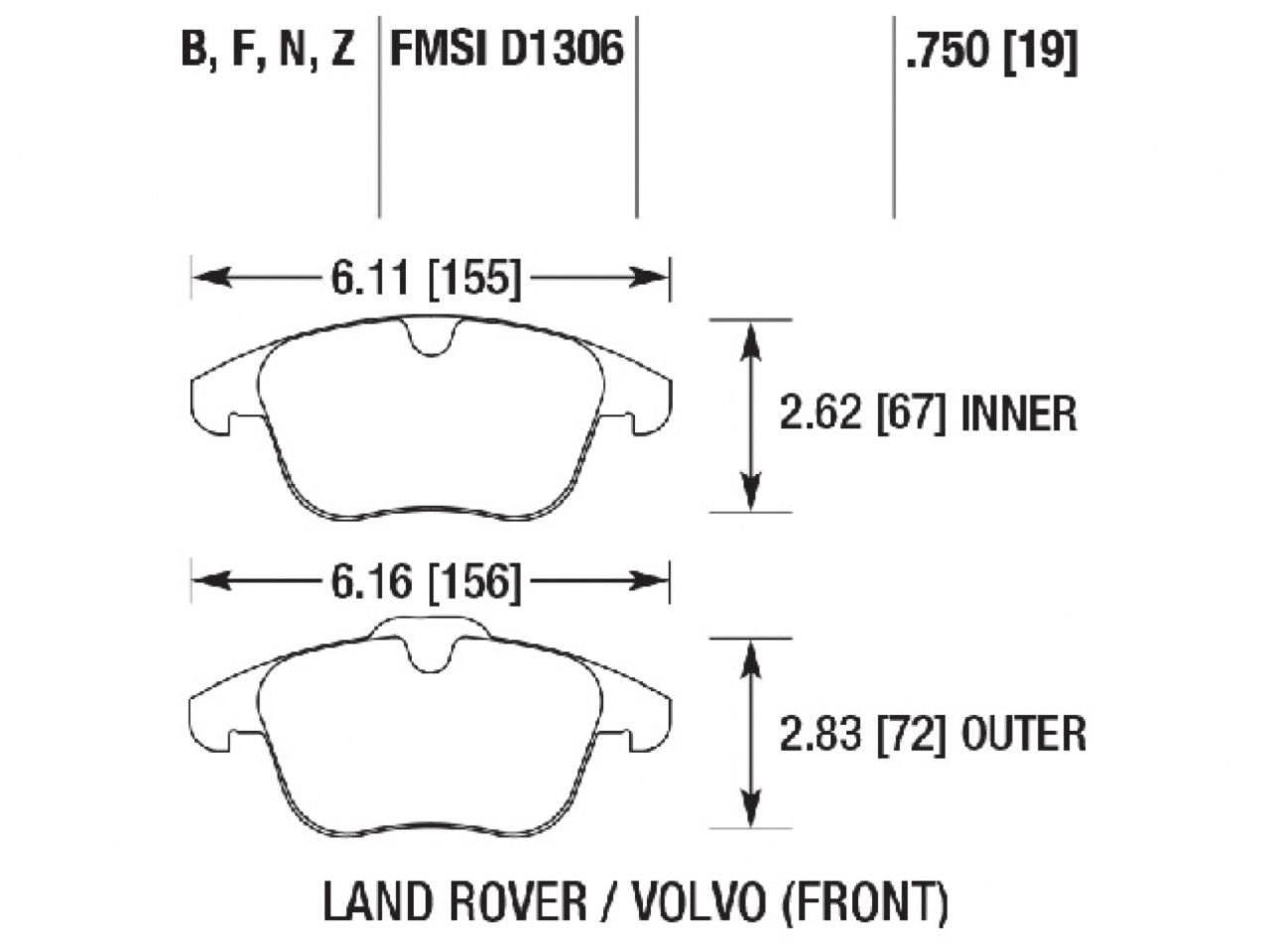 Hawk Brake Pads HB759N.750 Item Image