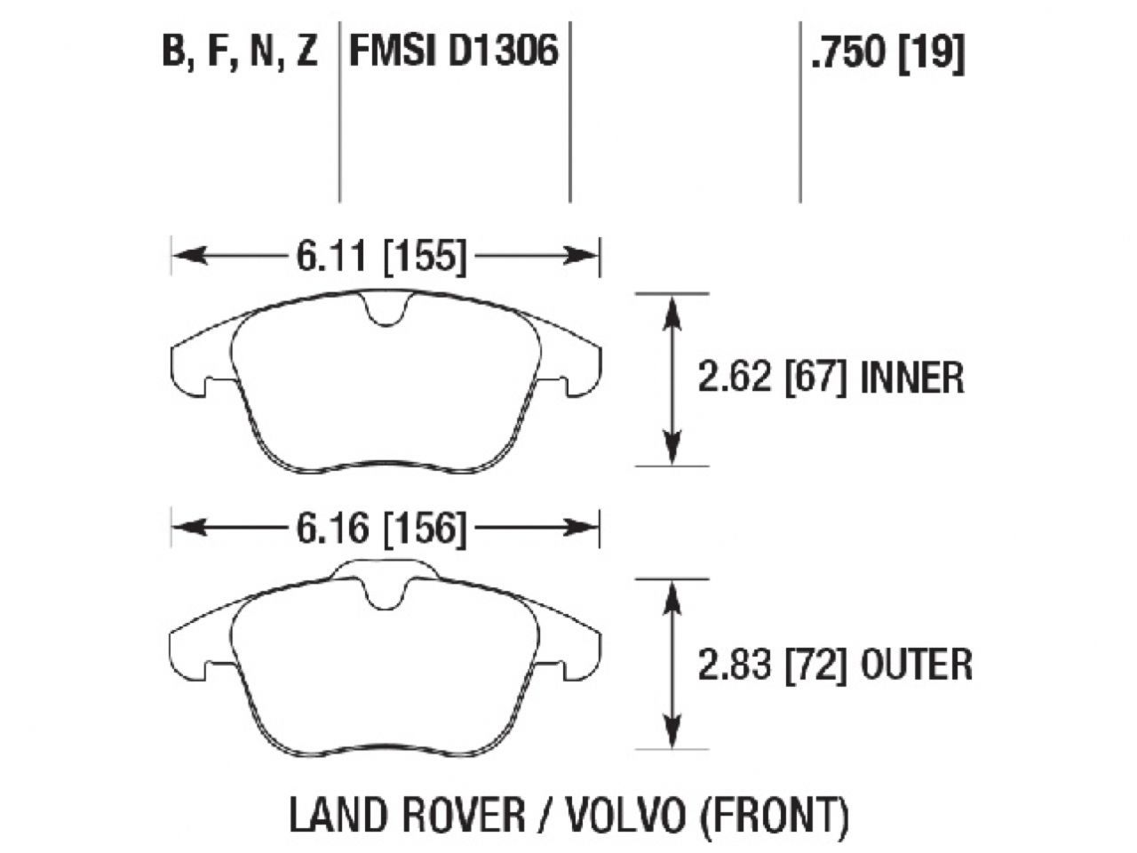 Hawk Brake Pads HB759Z.750 Item Image