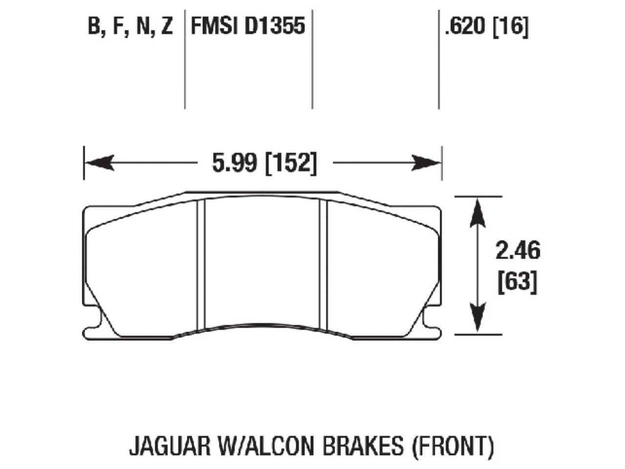 Hawk Brake Pads HB760B.620 Item Image