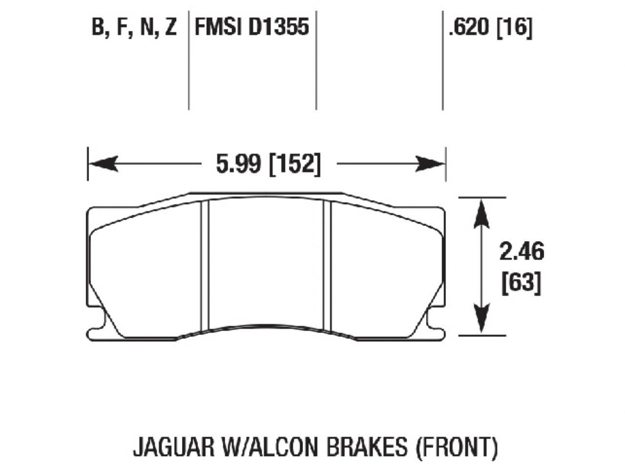 Hawk Brake Pads HB760Z.620 Item Image