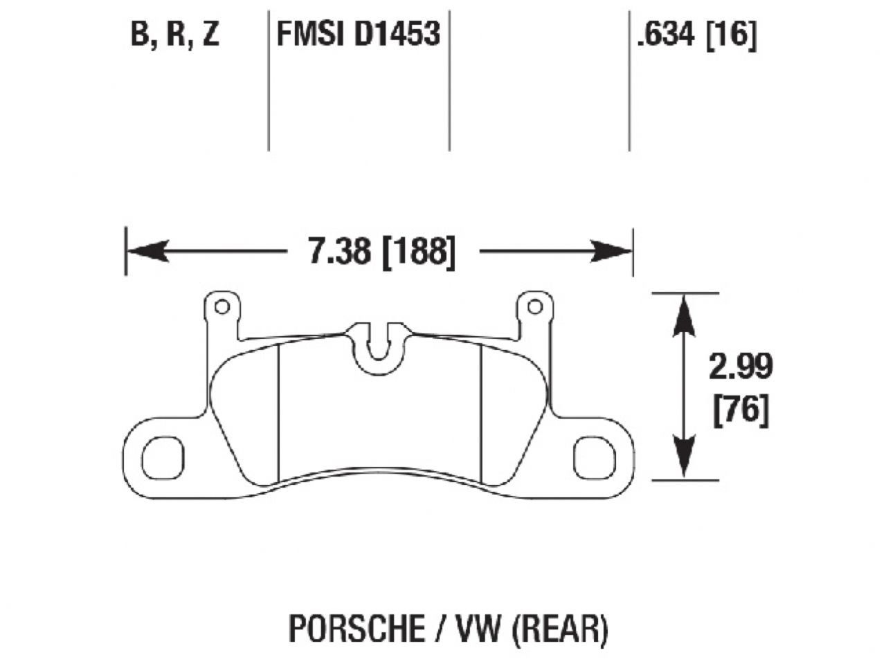 Hawk Brake Pads HB762F.634 Item Image