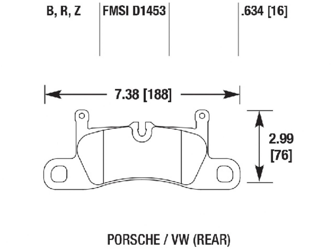 Hawk Brake Pads HB762R.634 Item Image