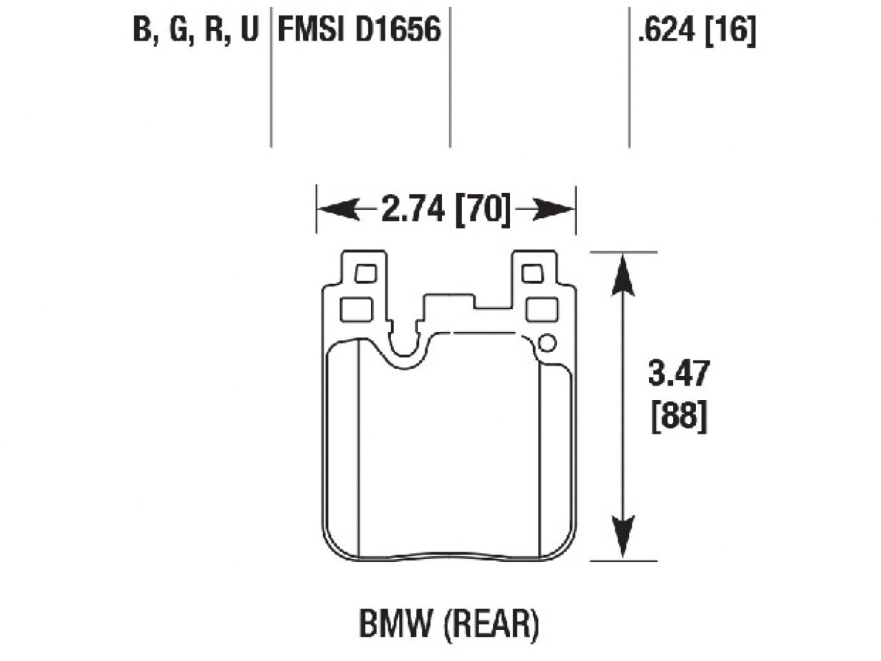 Hawk Brake Pads HB766B.624 Item Image