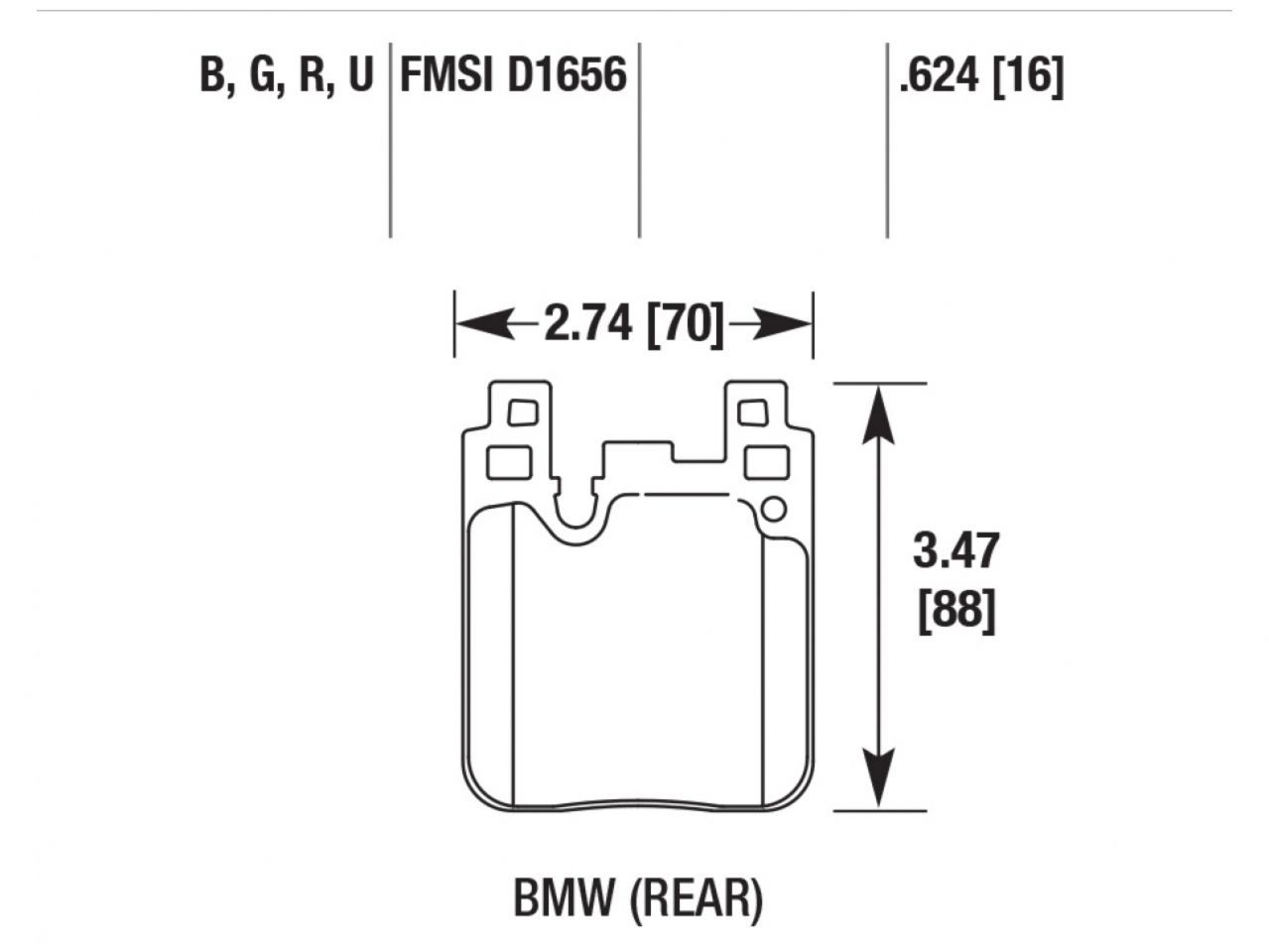 Hawk Brake Pads HB766R.624 Item Image