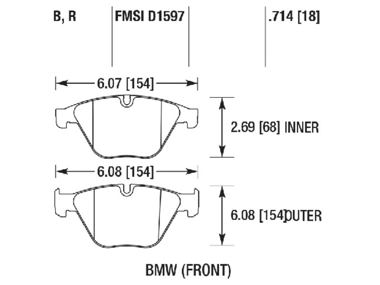 Hawk Brake Pads HB768B.714 Item Image