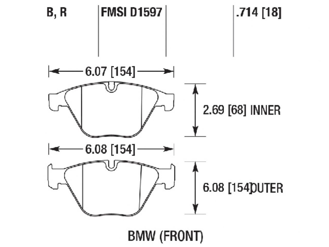 Hawk Brake Pads HB768R.714 Item Image