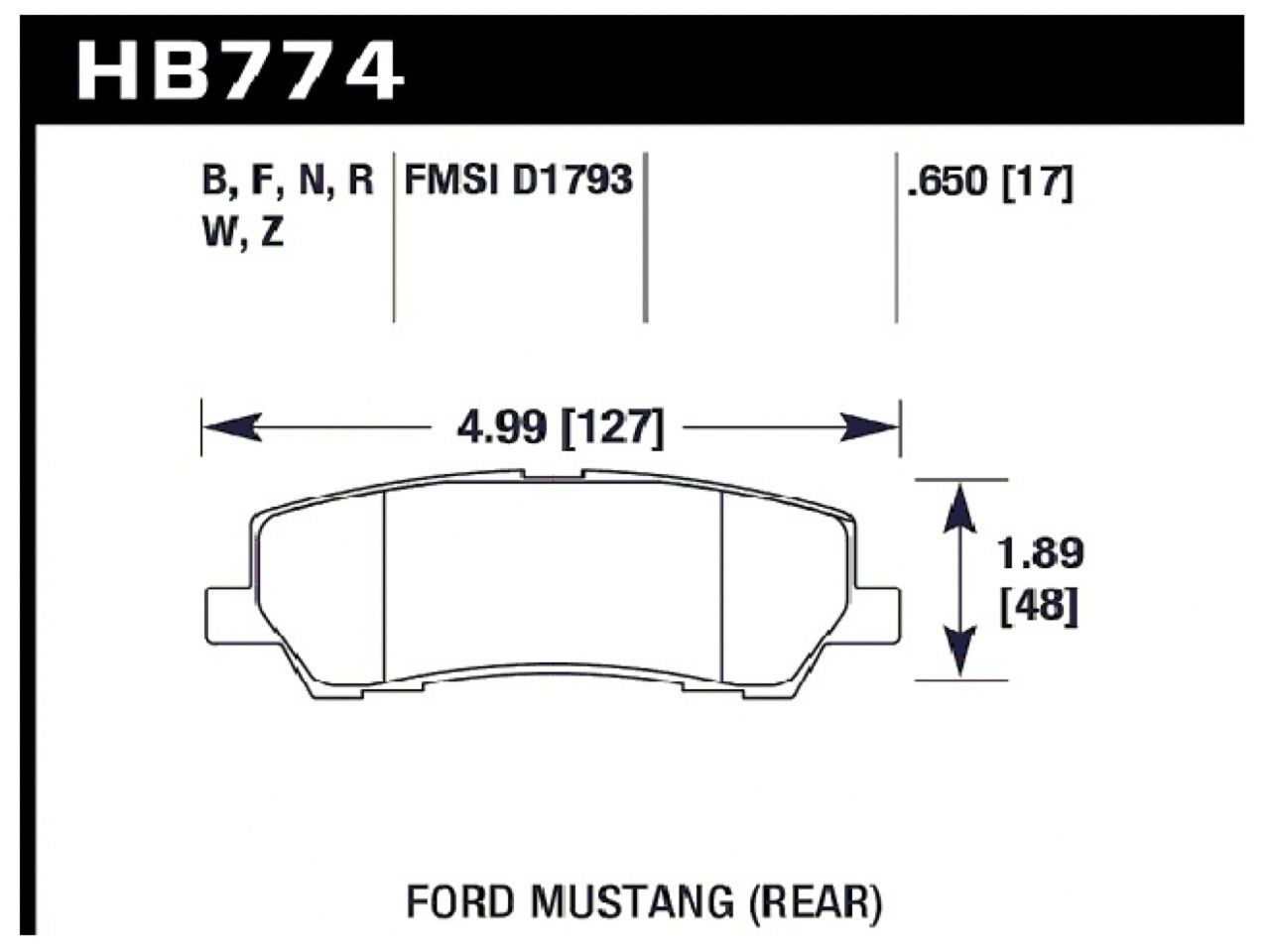 Hawk Brake Pads HB774N.650 Item Image