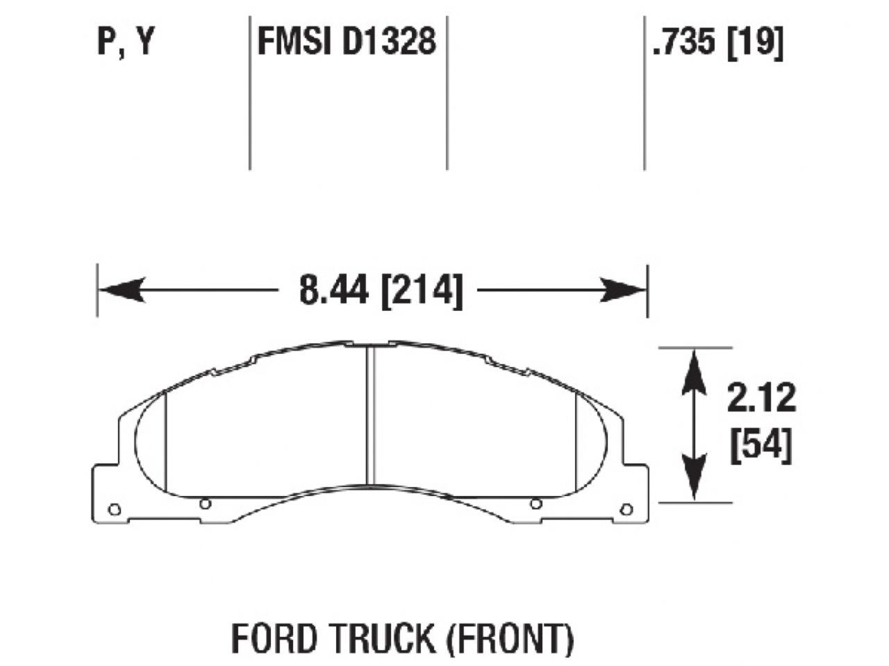 Hawk Brake Pads HB775Y.735 Item Image