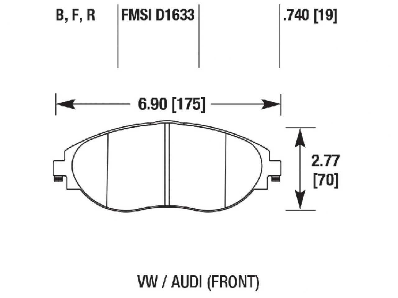 Hawk Brake Pads HB779R.740 Item Image