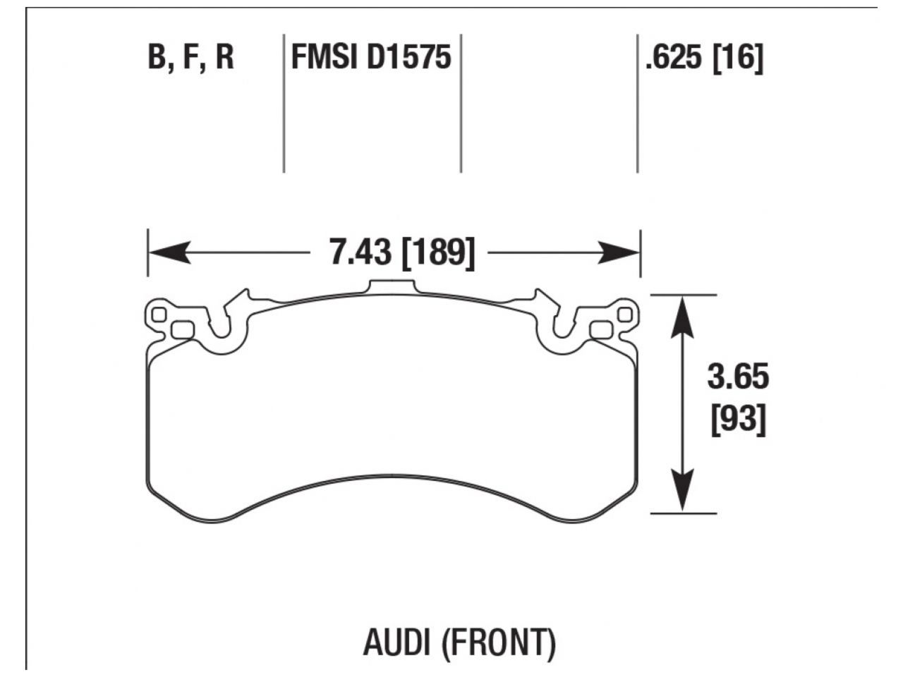 Hawk Brake Pads HB780B.625 Item Image