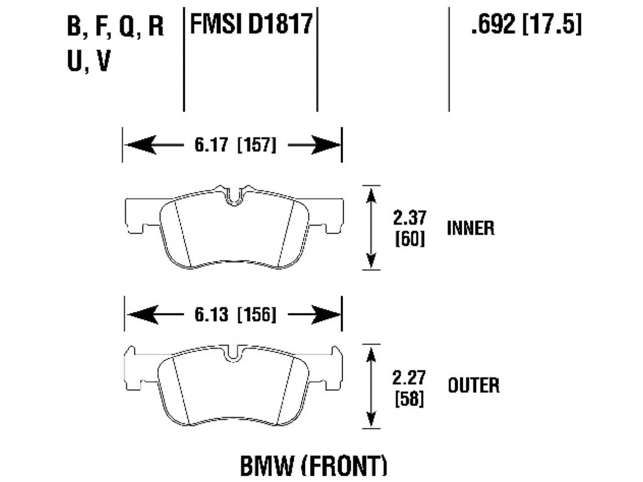 Hawk Brake Pads HB781B.692 Item Image