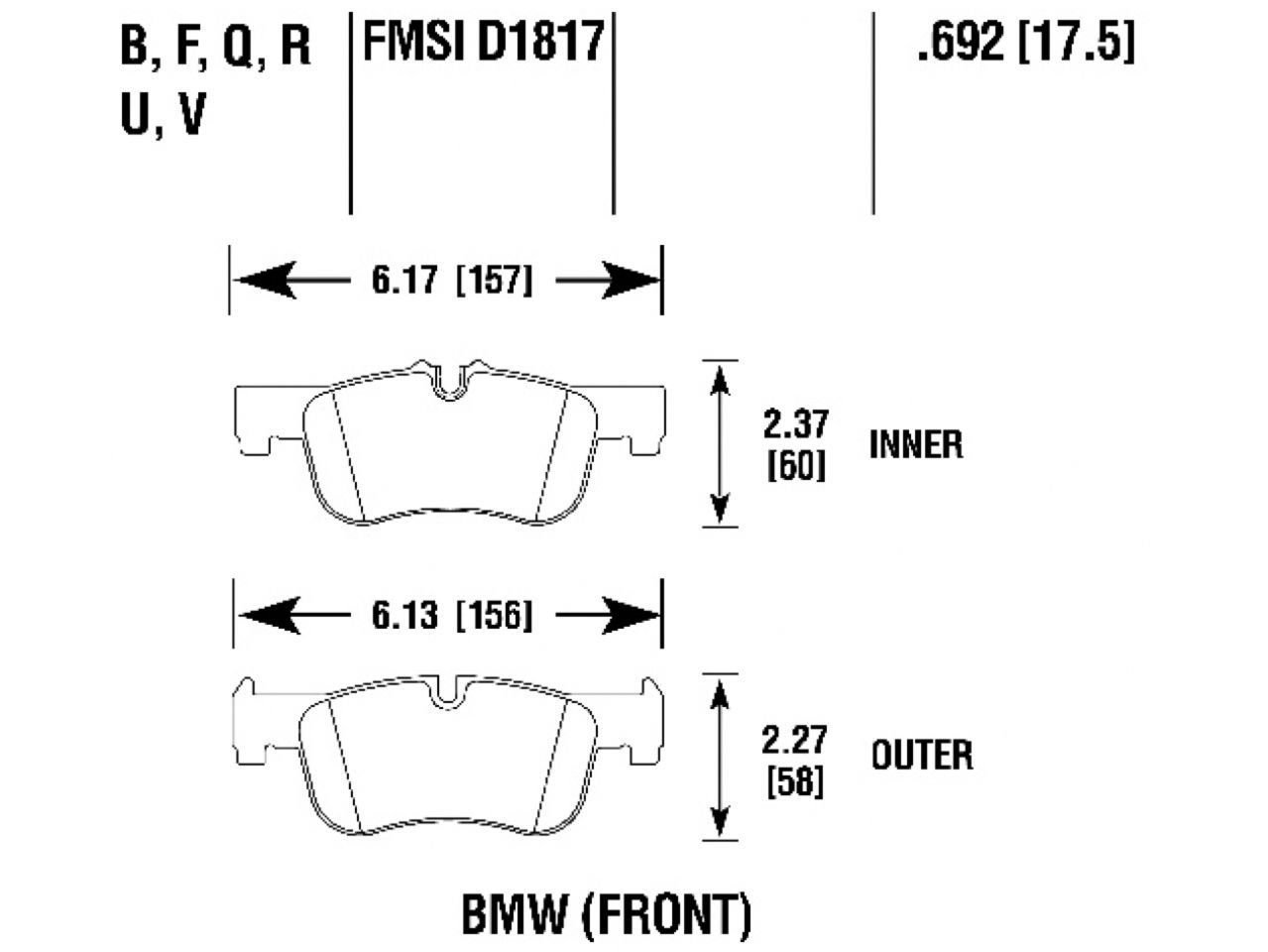 Hawk Brake Pads HB781R.692 Item Image