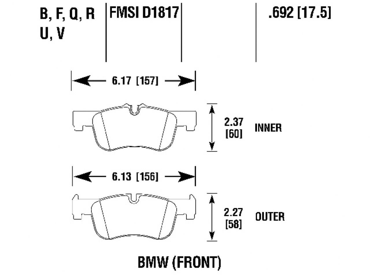 Hawk Brake Pads HB781U.692 Item Image