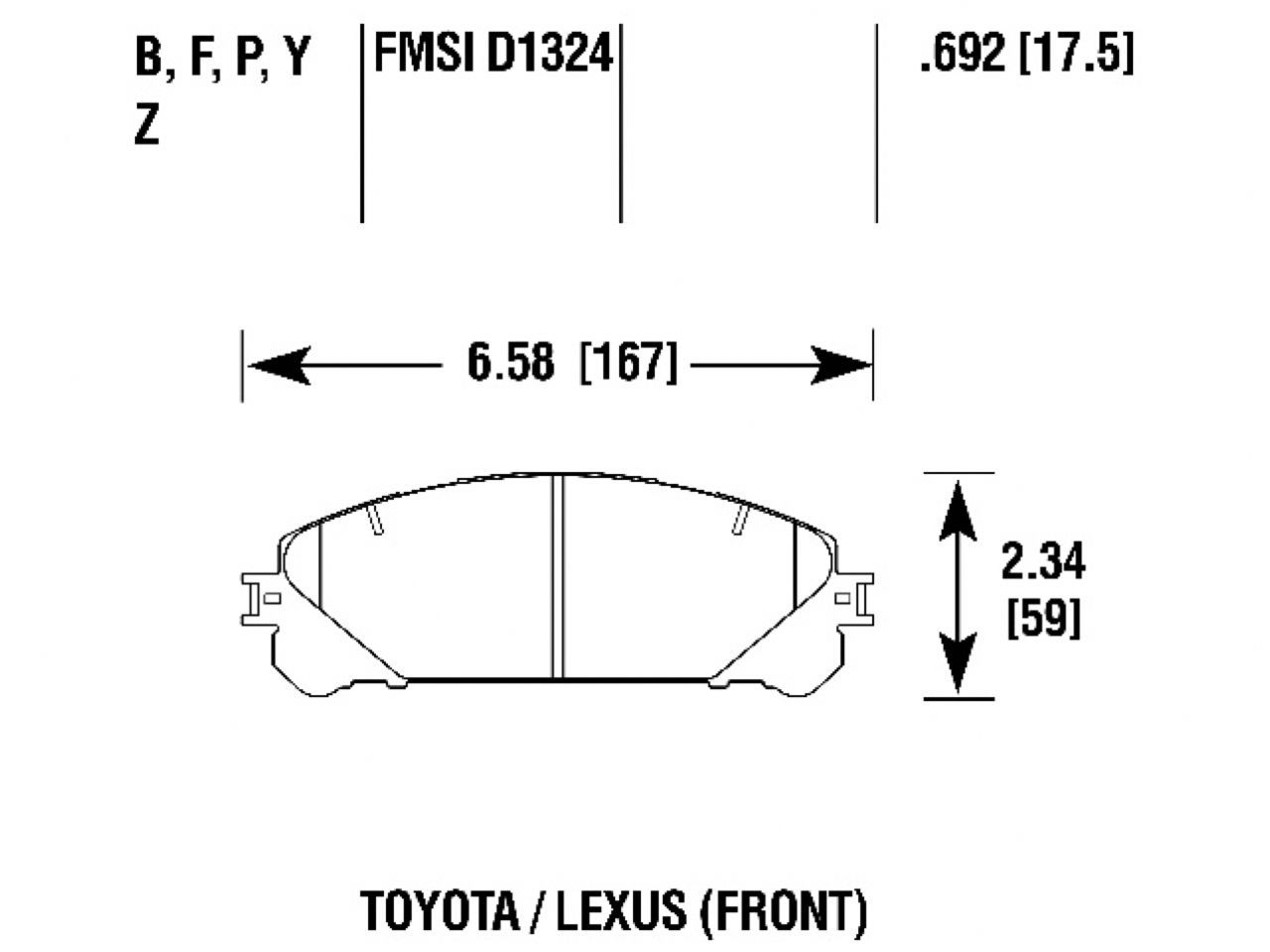 Hawk Brake Pads HB783P.692 Item Image