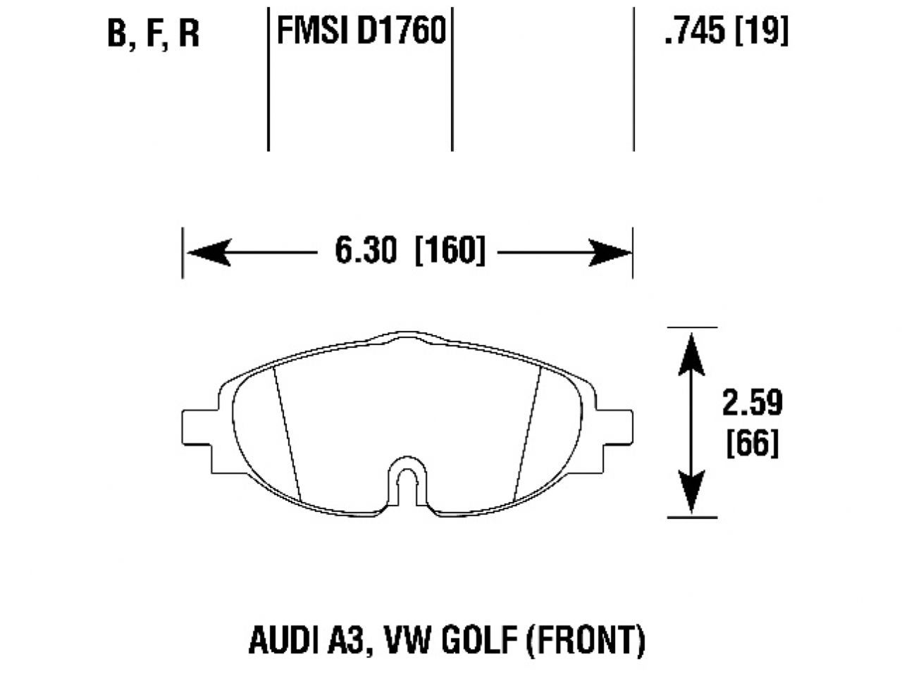 Hawk Brake Pads HB788F.745 Item Image