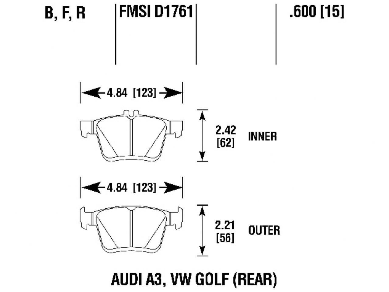 Hawk Brake Pads HB789B.600 Item Image