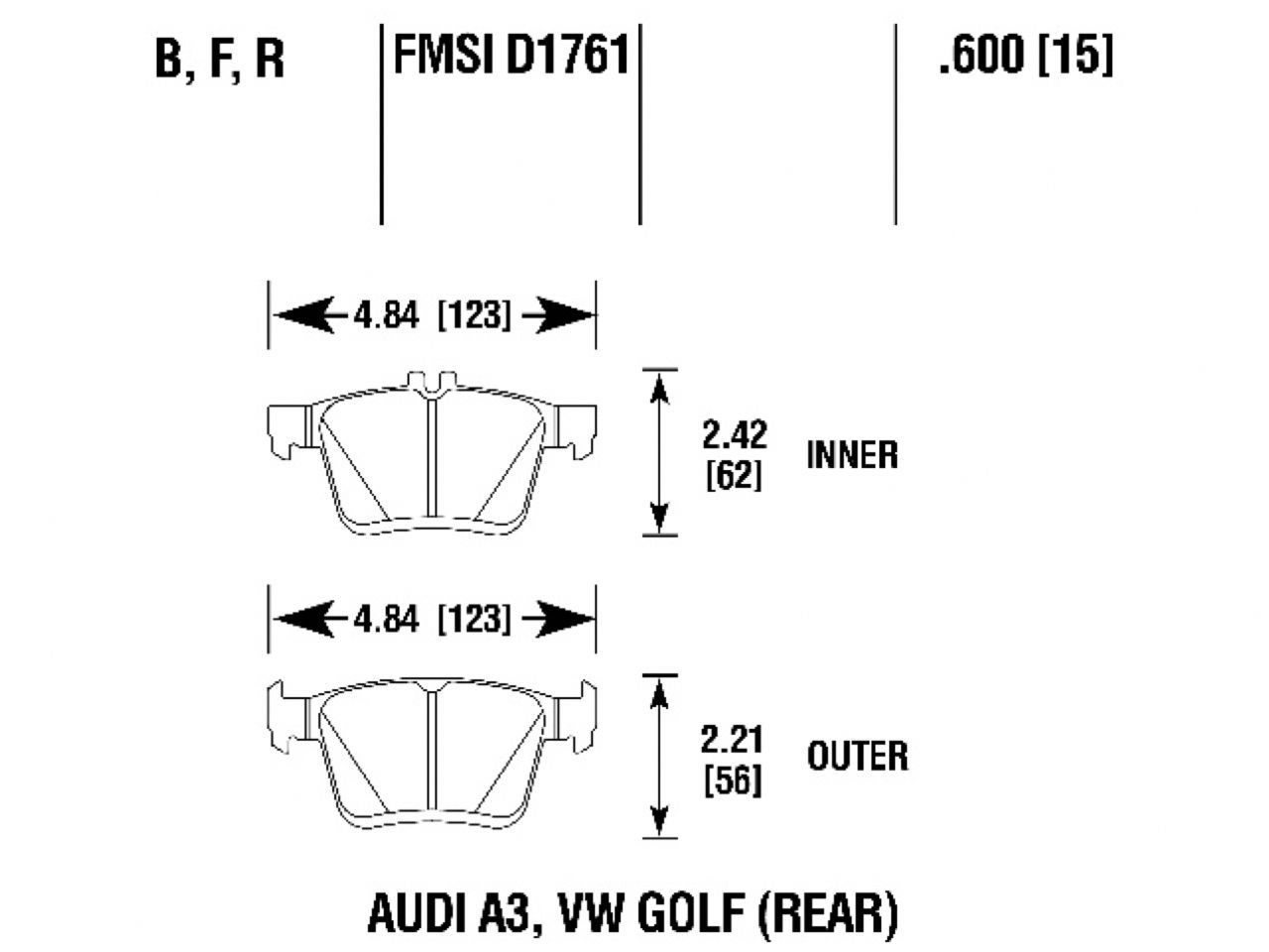 Hawk Brake Pads HB789F.600 Item Image