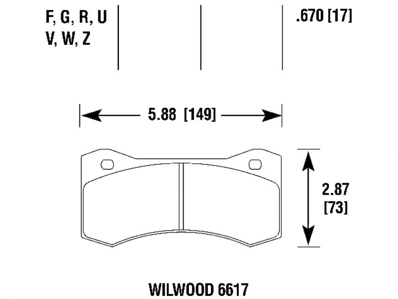 Hawk Brake Pads HB800F.670 Item Image