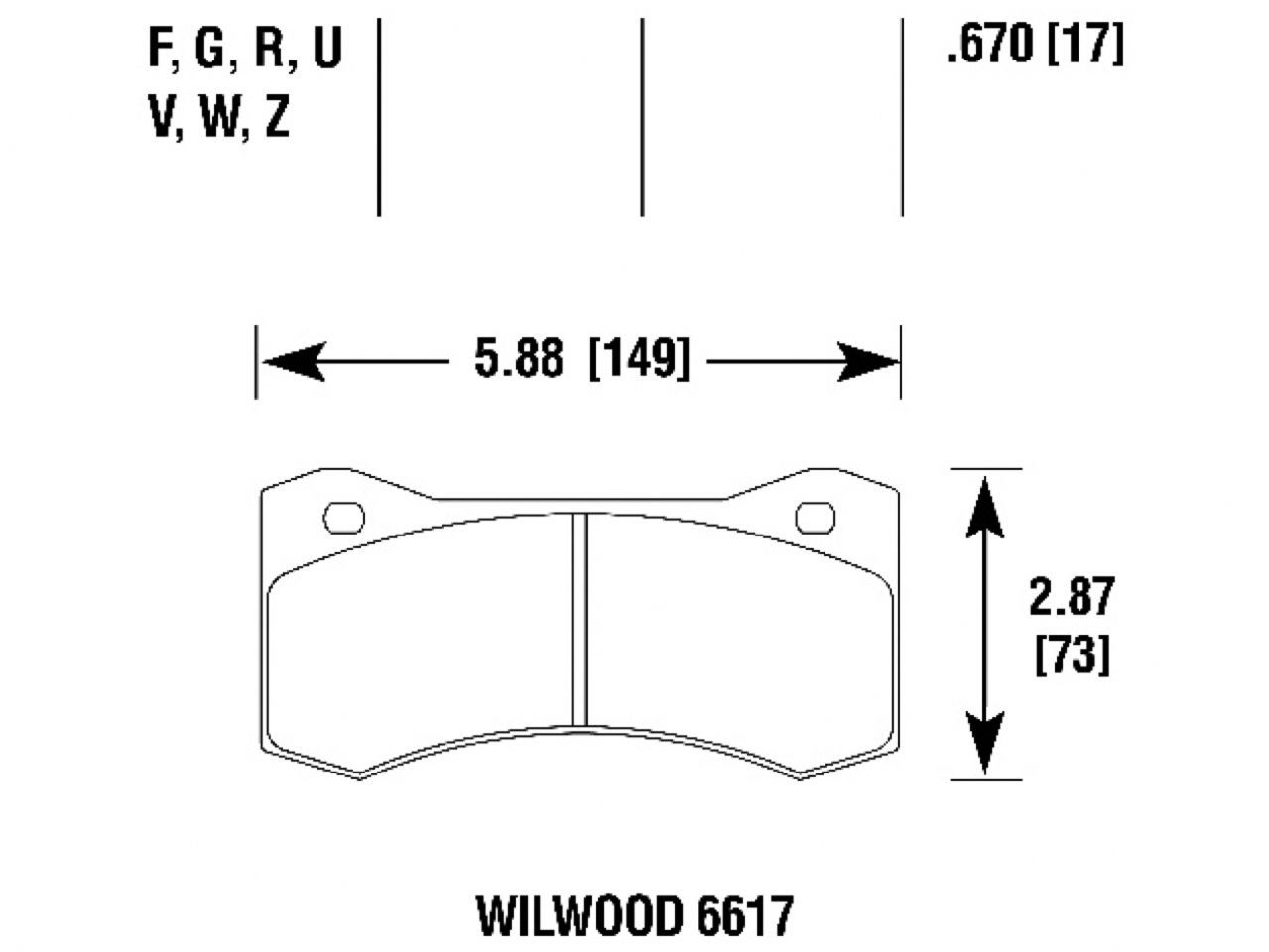 Hawk Brake Pads HB800Z.670 Item Image