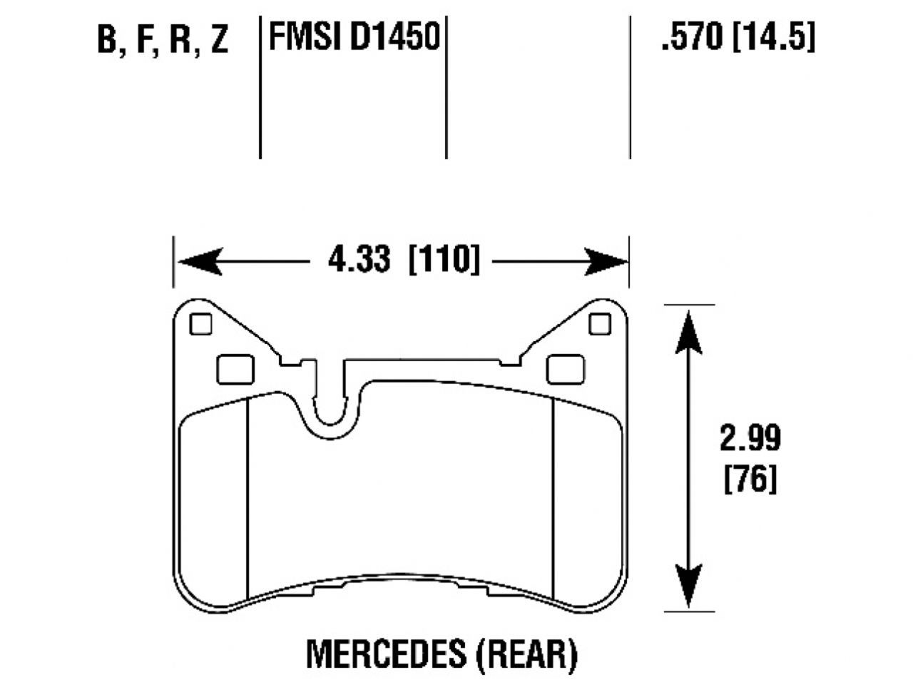 Hawk Brake Pads HB808B.570 Item Image