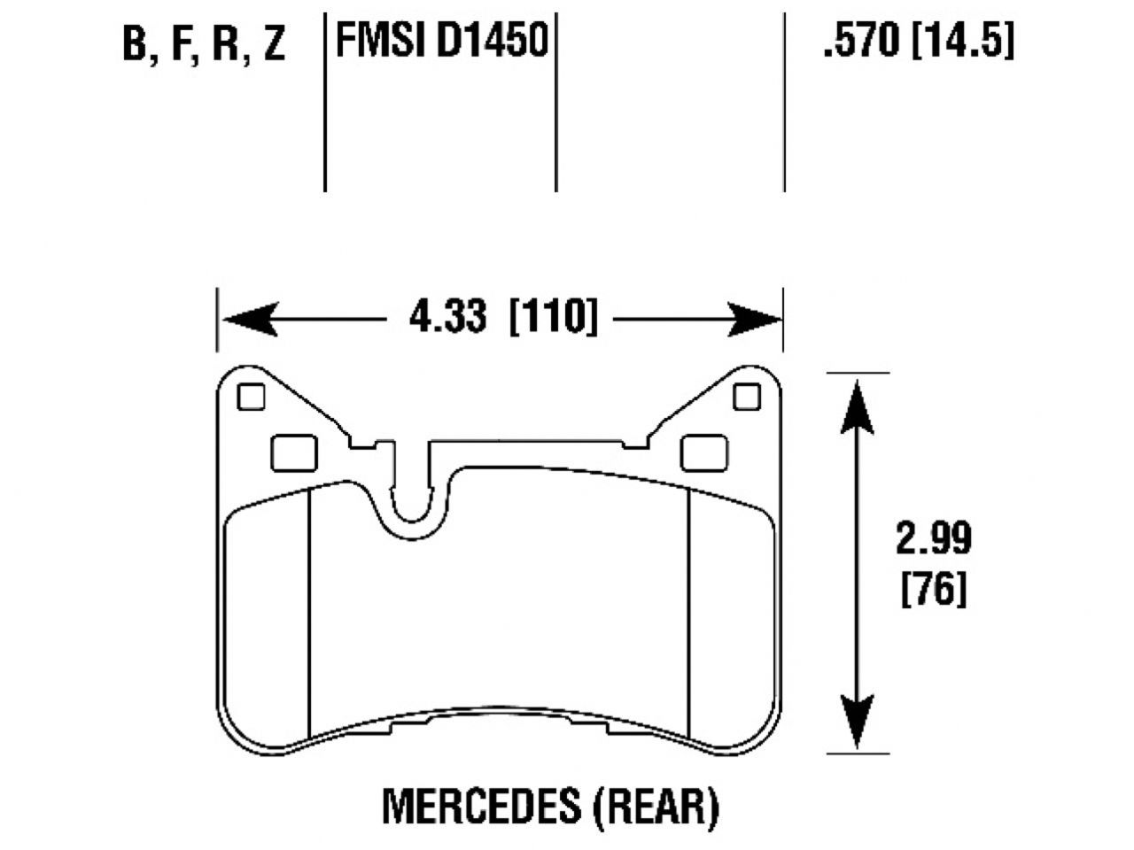 Hawk Brake Pads HB808R.570 Item Image