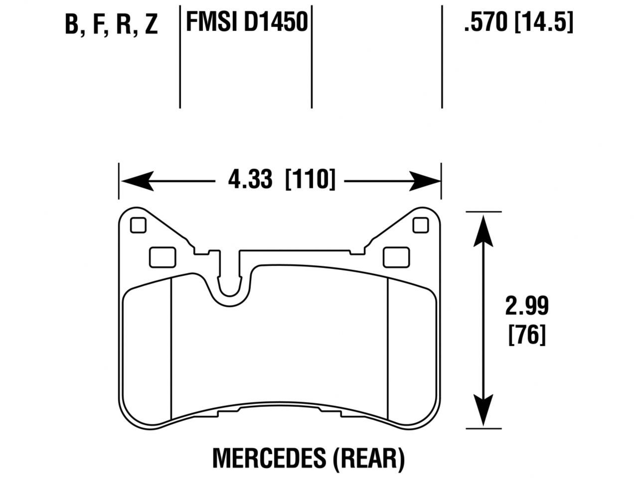 Hawk Brake Pads HB808Z.570 Item Image