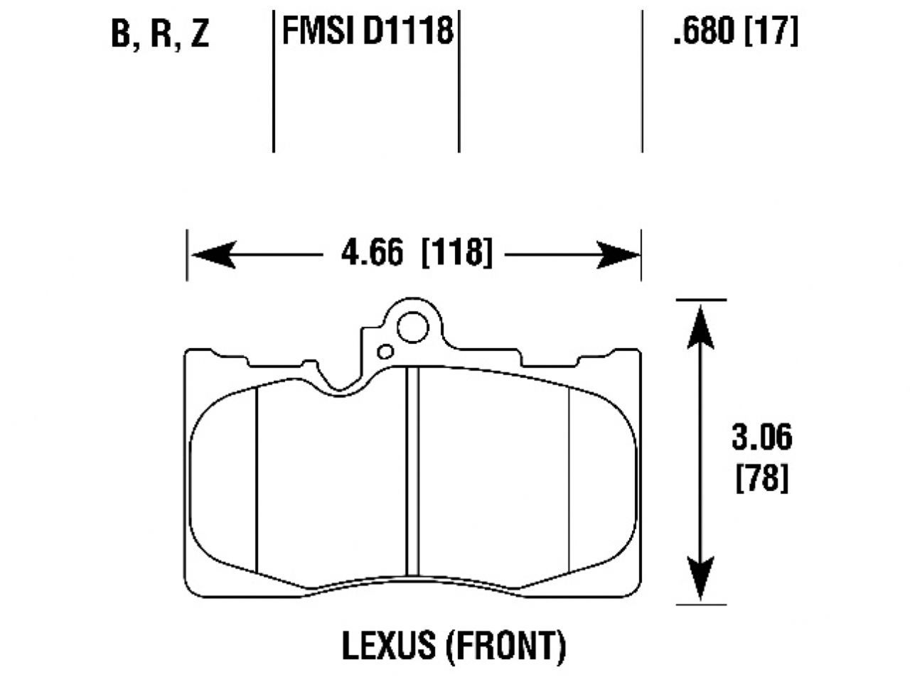 Hawk Brake Pads HB812R.680 Item Image