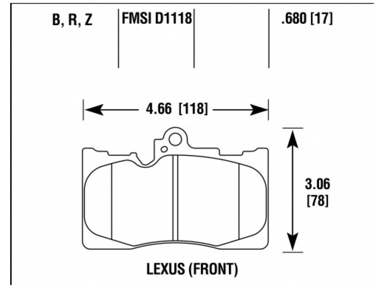 Hawk Brake Pads HB810B.624 Item Image