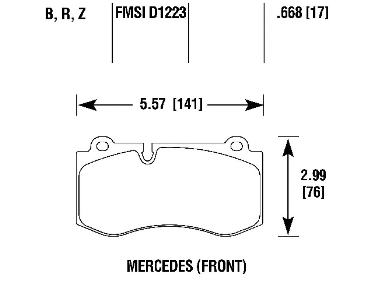 Hawk Brake Pads HB814B.668 Item Image