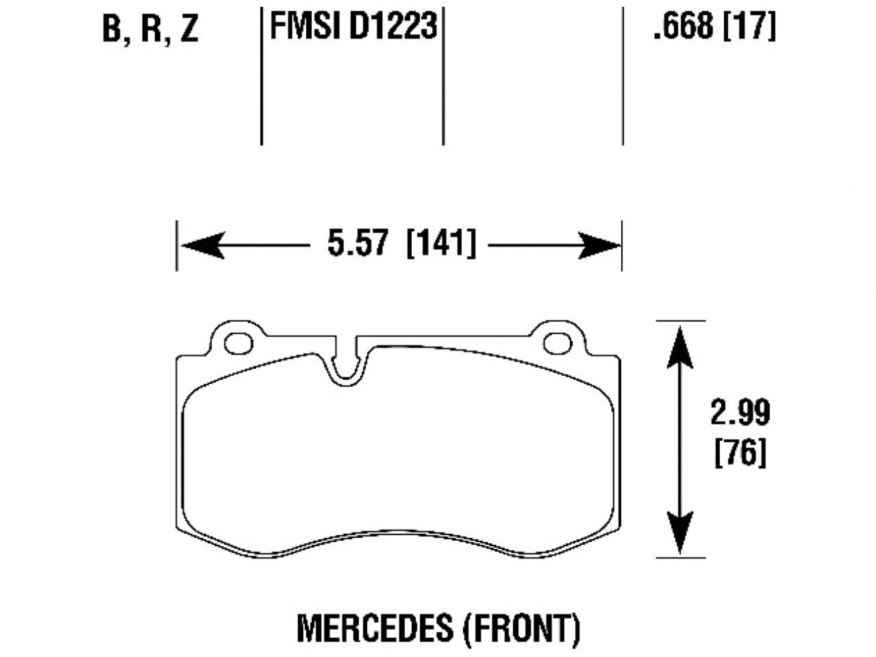 Hawk Brake Pads HB814R.668 Item Image