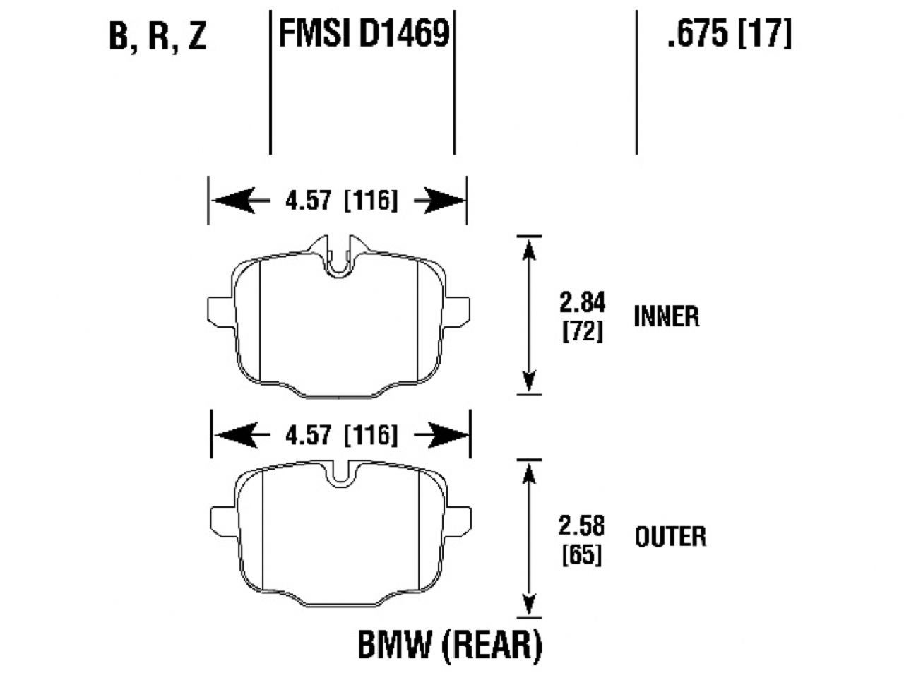 Hawk Brake Pads HB820B.675 Item Image