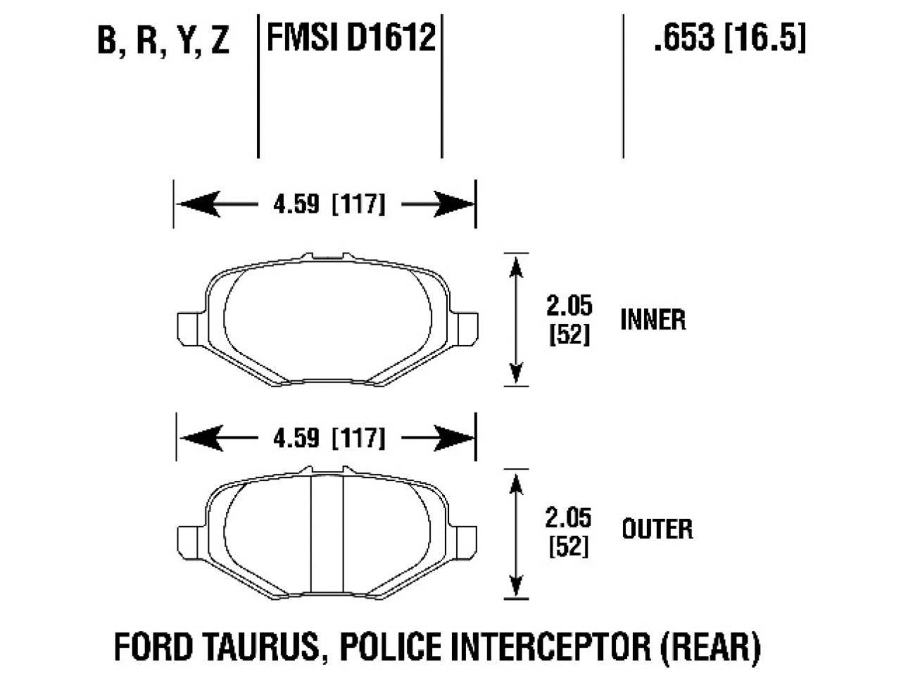 Hawk Brake Pads HB827R.653 Item Image