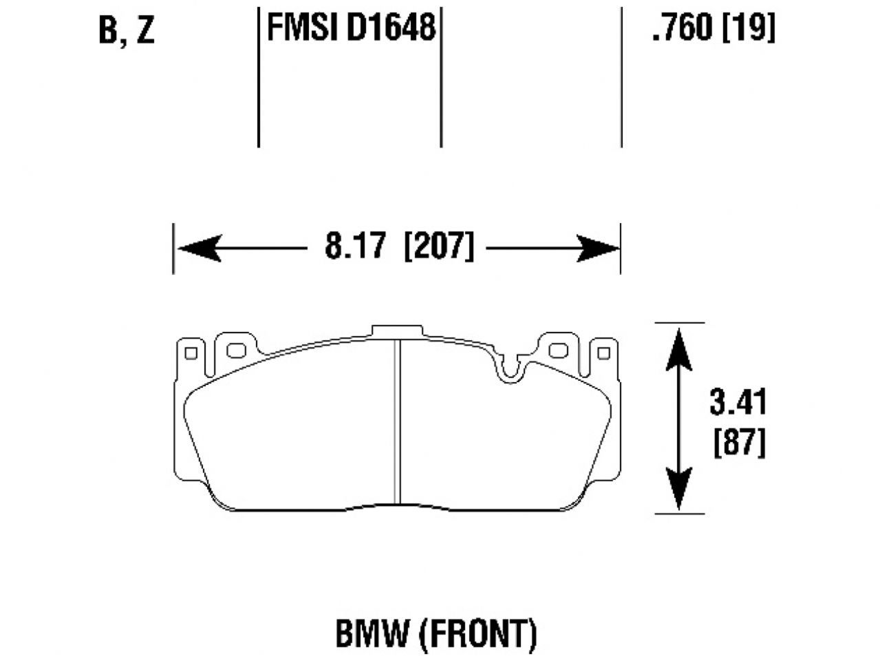 Hawk Brake Pads HB828Z.760 Item Image