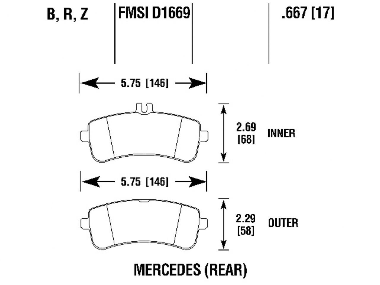 Hawk Brake Pads HB830B.667 Item Image