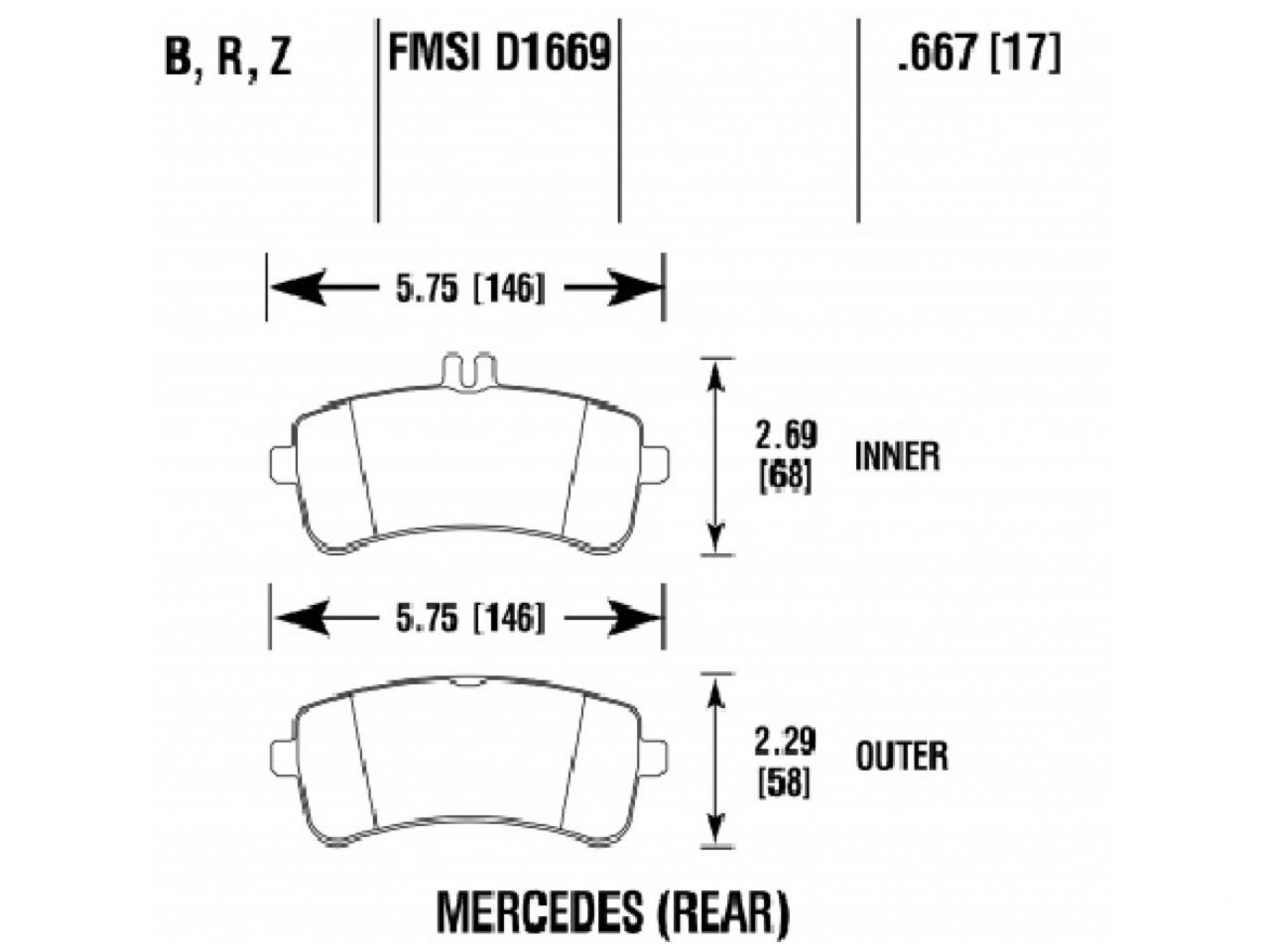 Hawk Brake Pads HB830R.667 Item Image