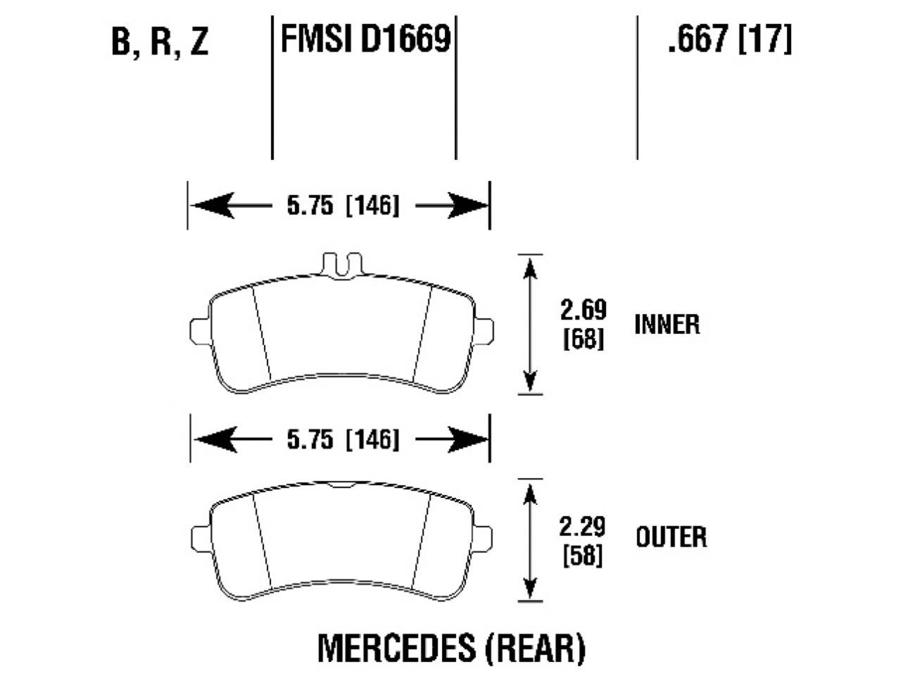 Hawk Brake Pads HB830Z.667 Item Image