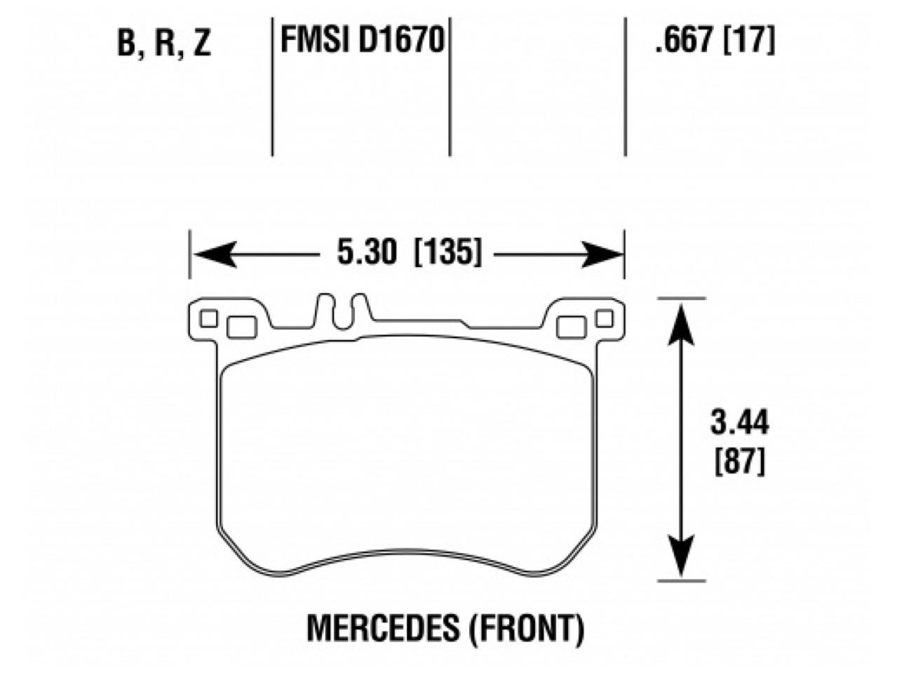 Hawk Brake Pads HB831B.667 Item Image