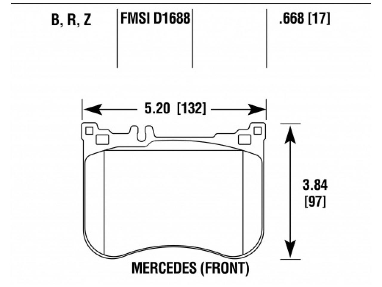 Hawk Brake Pads HB832B.668 Item Image