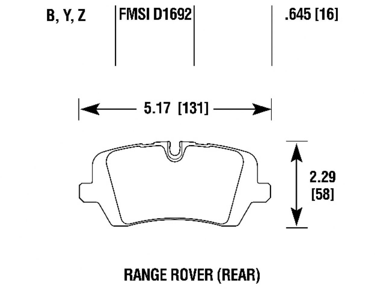 Hawk Brake Pads HB834Y.645 Item Image