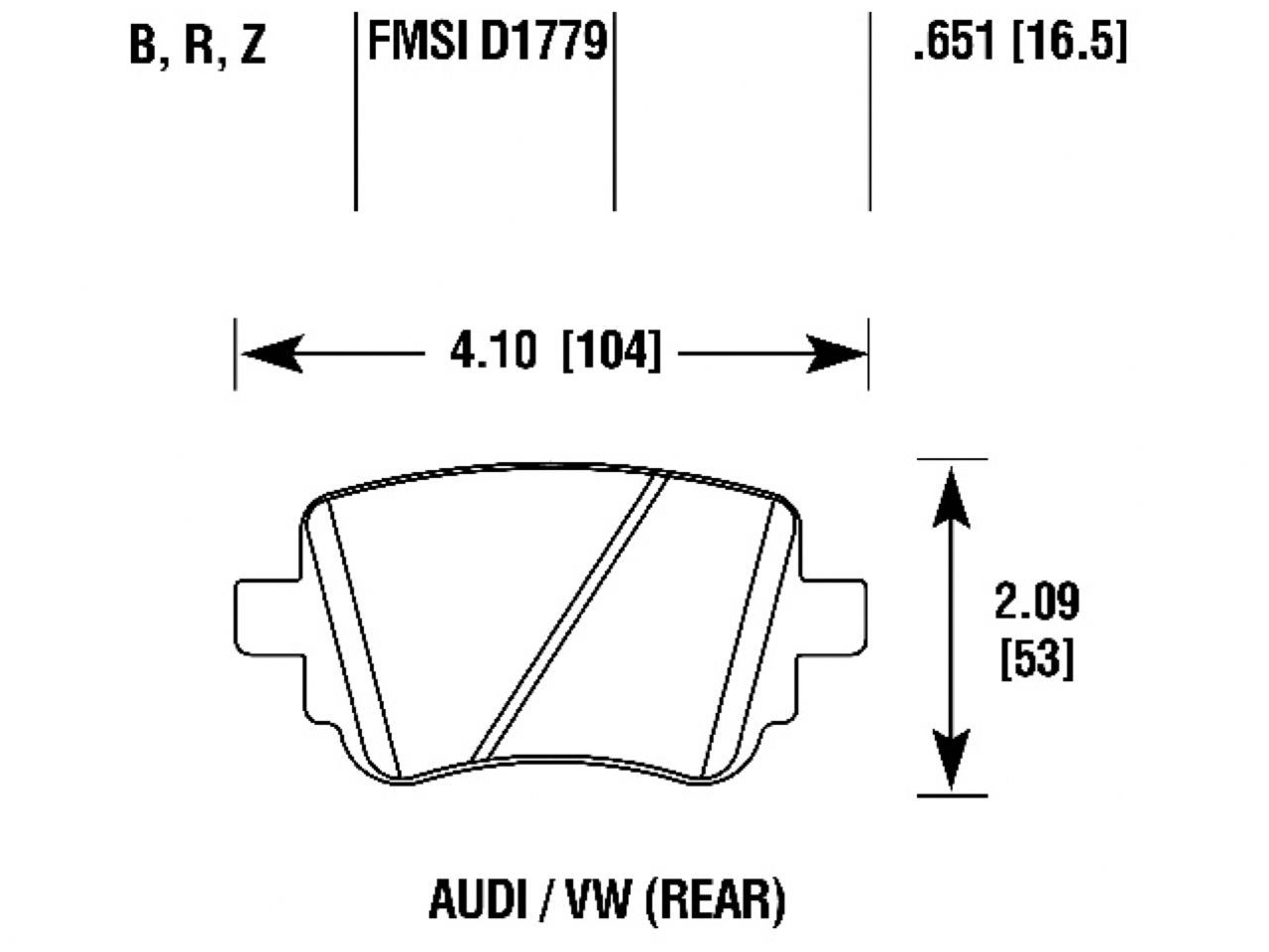 Hawk Brake Pads HB836Z.651 Item Image