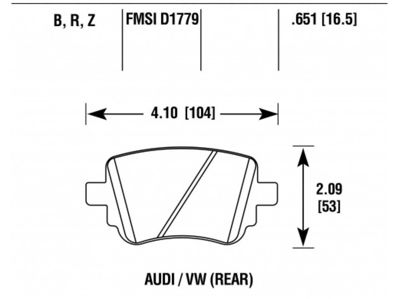 Hawk Brake Pads HB836R.651 Item Image