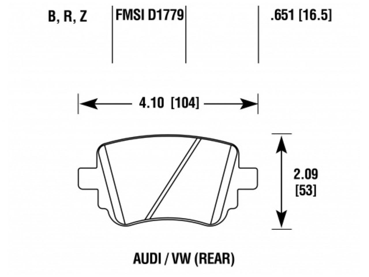 Hawk Brake Pads HB836B.651 Item Image