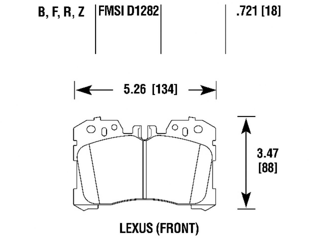 Hawk Brake Pads HB854B.721 Item Image