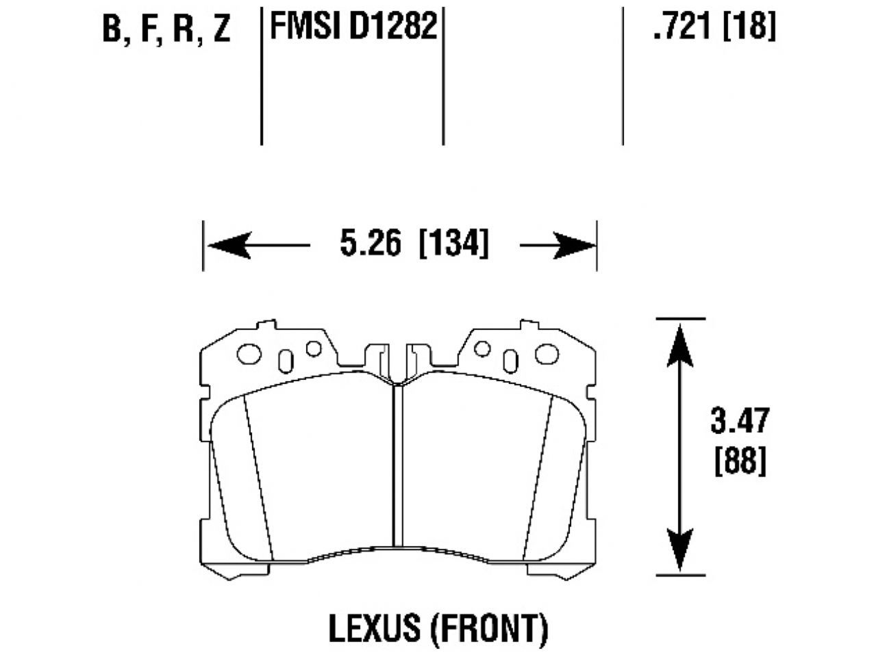 Hawk Brake Pads HB854F.721 Item Image