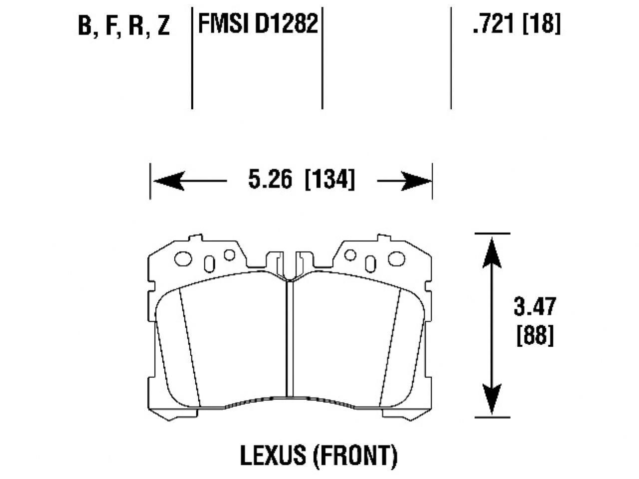 Hawk Brake Pads HB854R.721 Item Image