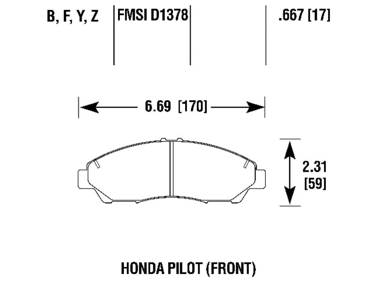 Hawk Brake Pads HB856B.667 Item Image